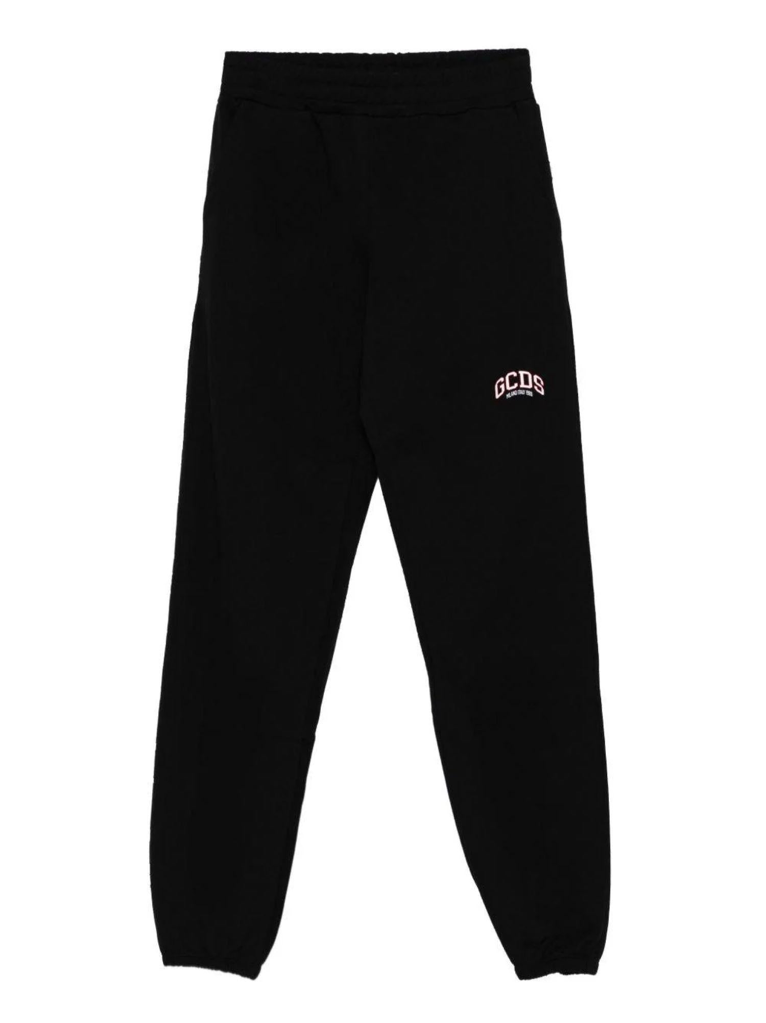 Gcds pantaloni joggers con logo nero B2JM3016BA5 BLACK GCDS 