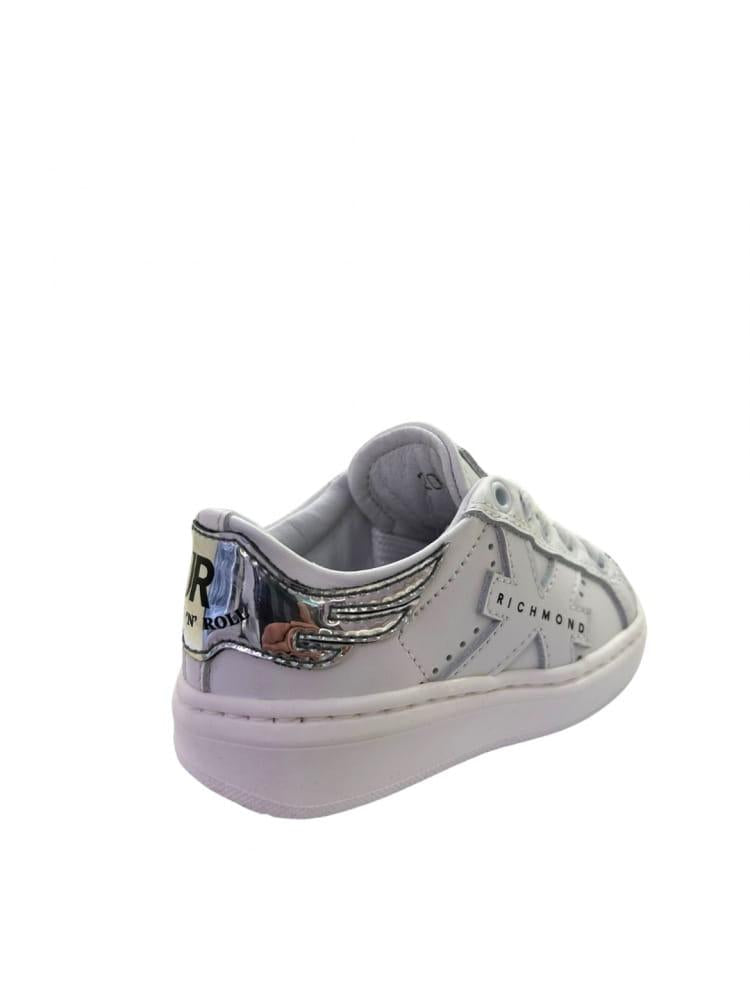 John Richmond sneakers in pelle con glitter bianco