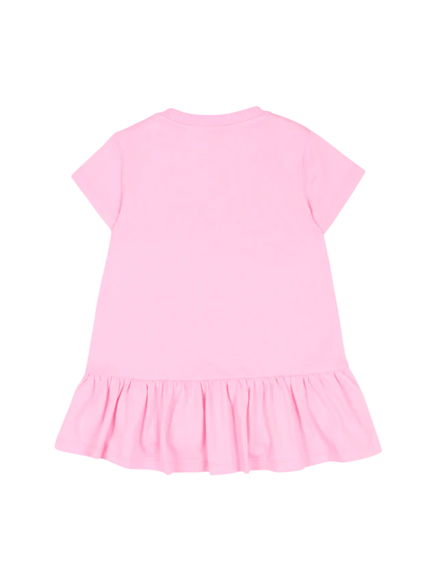 Moschino abito neonata con balza stampa orsetto rosa MDV0DJ-LAA02 51473 MOSCHINO 