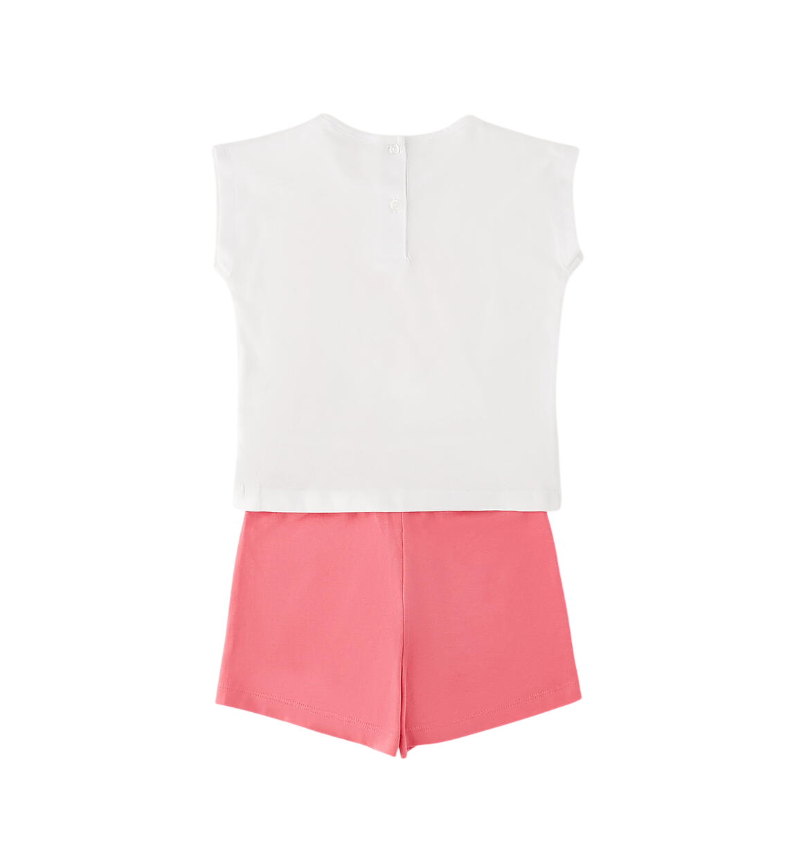 iDo completo estivo bambina T-shirt e shorts bianco rosa 4G544 0113 iDO 