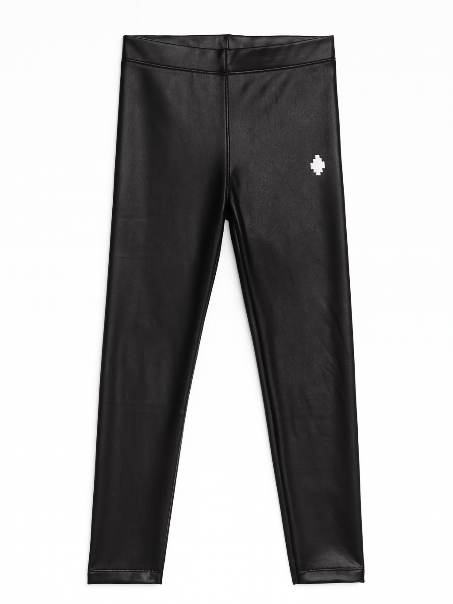 County of Milan leggings bambina in ecopelle nero F5CMJGSW026 110 COUNTY OF MILAN KIDS 
