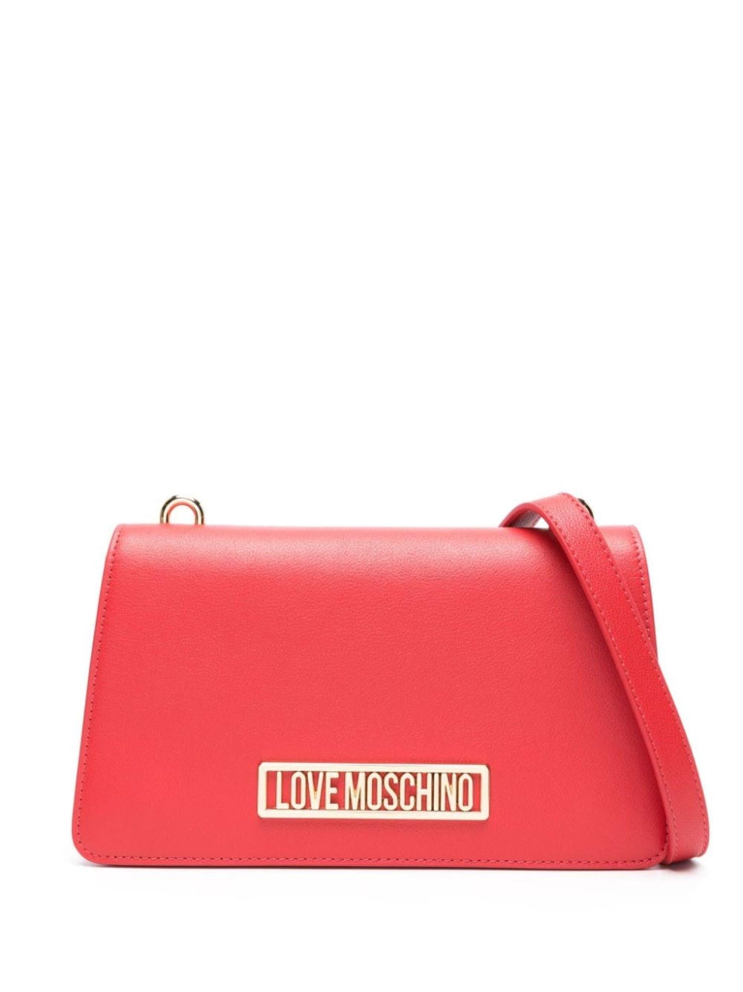 Moschino Love borsa con doppia tracolla in ecopelle martellata rosso JC4145-L12 50A MOSCHINO LOVE 