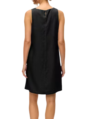 vmfleur sl short tencel dress ga - 100% lyocell tencel 10326031 BLACK DENIM VERO MODA 