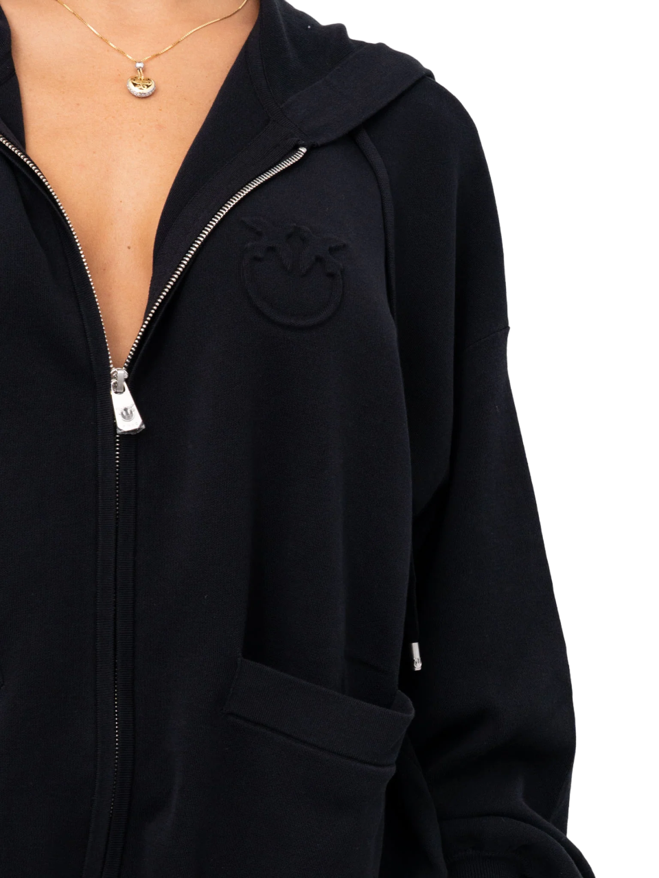 Pinko giacca Tirage con zip e cappuccio nero 104001-A115 Z99 PINKO 