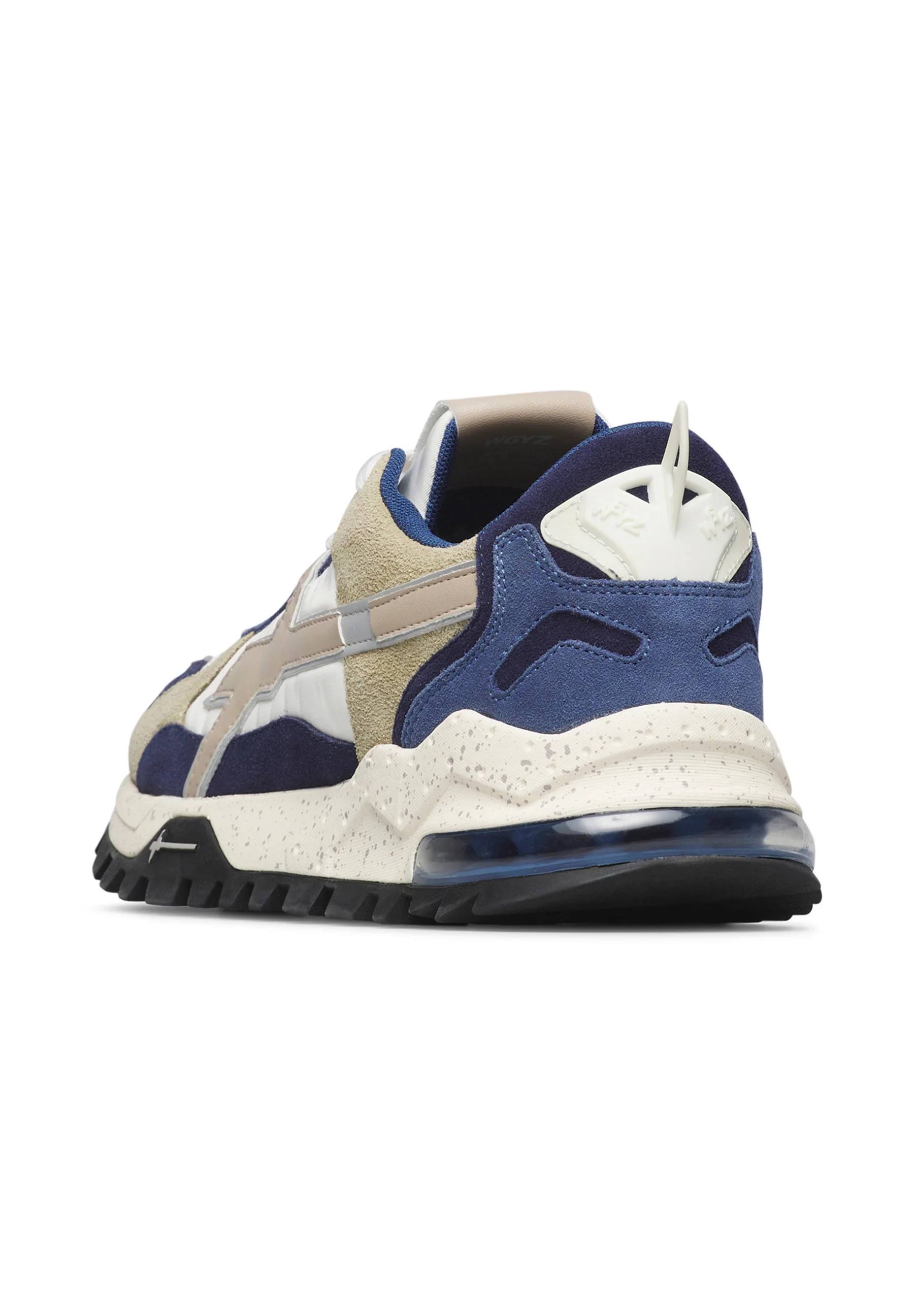 W6yz sneakers uomo Breeze in suede e tessuto tecnico blu verde 201861206 1C26 W6YZ 