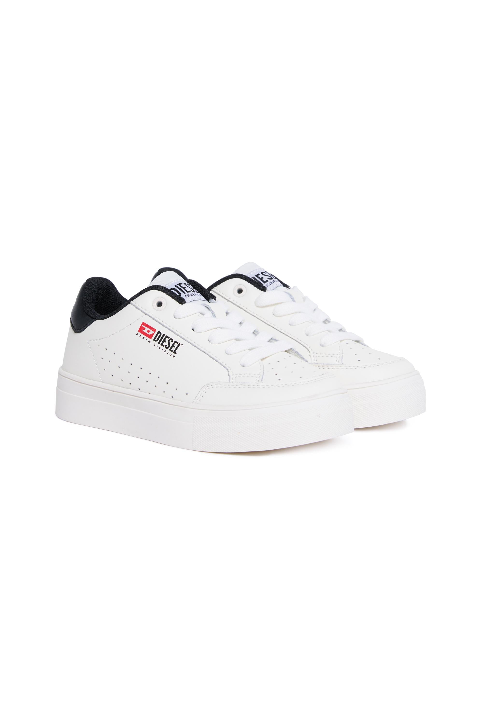 Diesel sneakers in pelle con logo iconico bianco