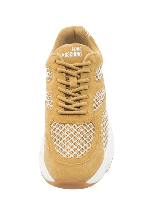 Love Moschino sneakers donna in mesh e suede beige JA15446G1O-IQ7 10B MOSCHINO LOVE 