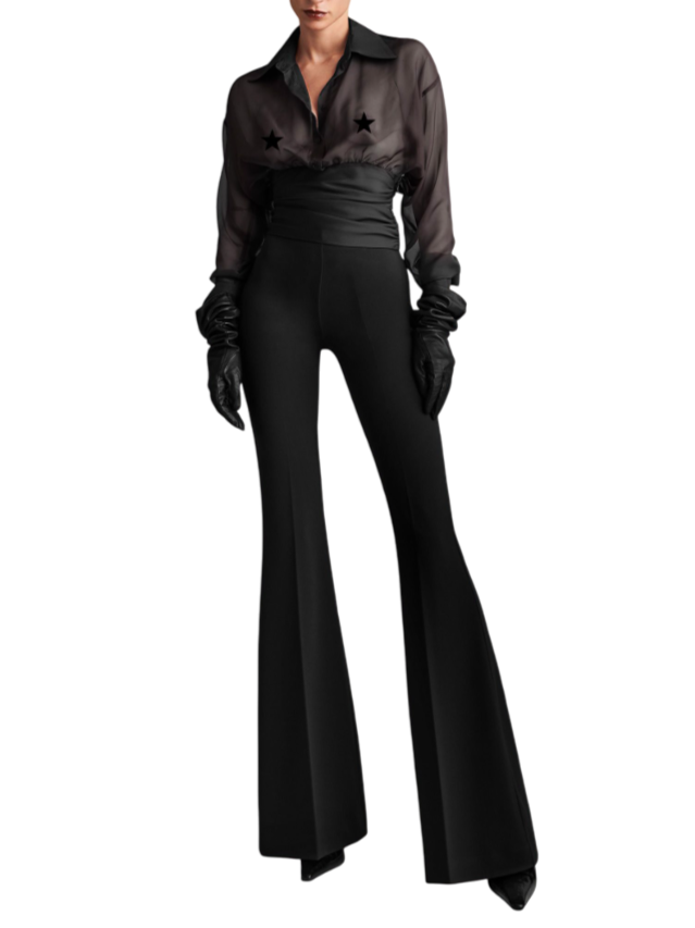 Aniye By pantaloni a zampa Sienna nero 181292 00336 ANIYE BY 