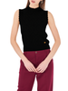 Yes Zee maglia smanicata lurex donna nero