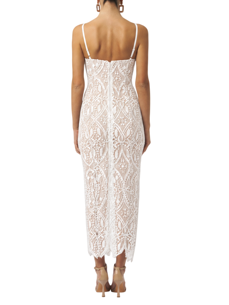Silence abito lungo Desire in pizzo bianco SLAB025 OFF WHITE SILENCE 