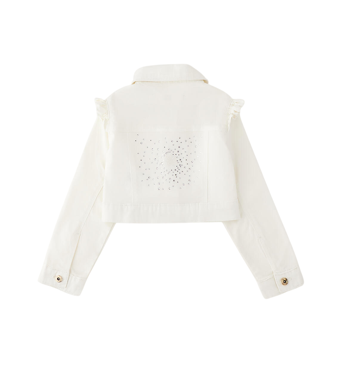 iDo giubbino bambina in cotone con rouches panna 4G393 0112 iDO 