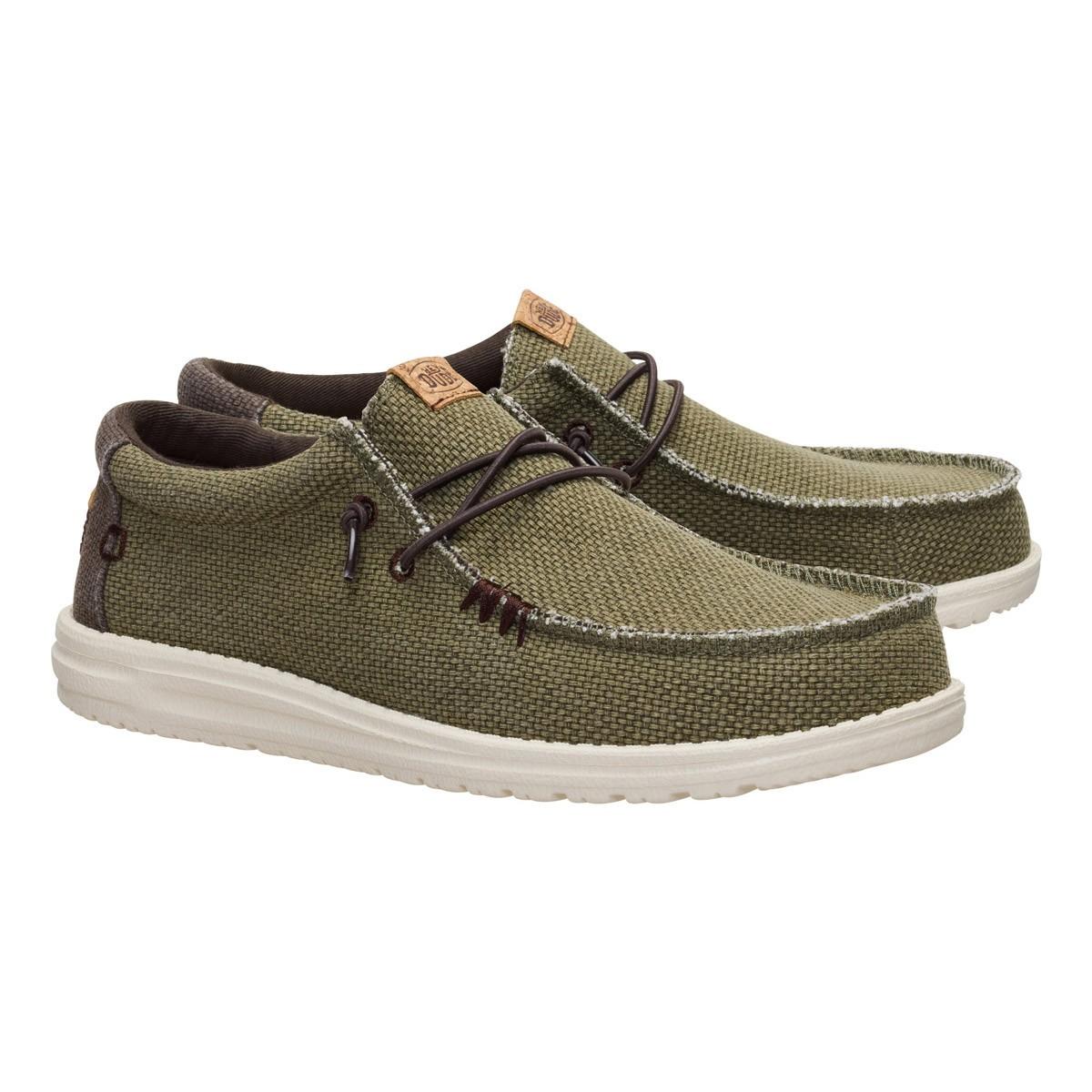Hey Dude mocassino uomo Wally Braided verde marrone 40003 3CI HEY DUDE 