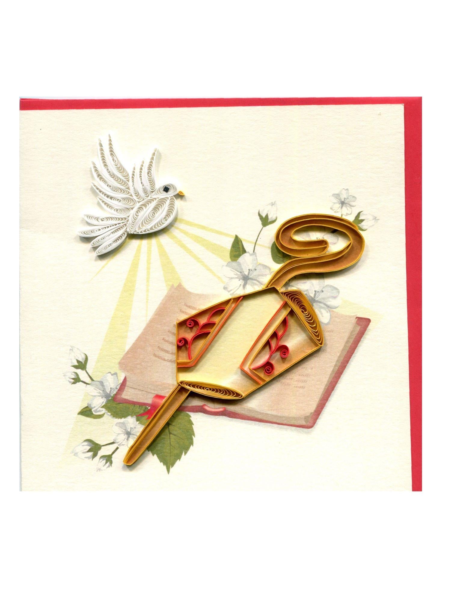 Origamo biglietto di auguri per Cresima QU036 CRESIMA ORIGAMO 
