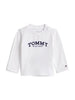 Tommy Hilfiger T-shirt manica lunga con logo bianco
