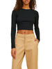 Jjxx T-shirt manica lunga a costine nero