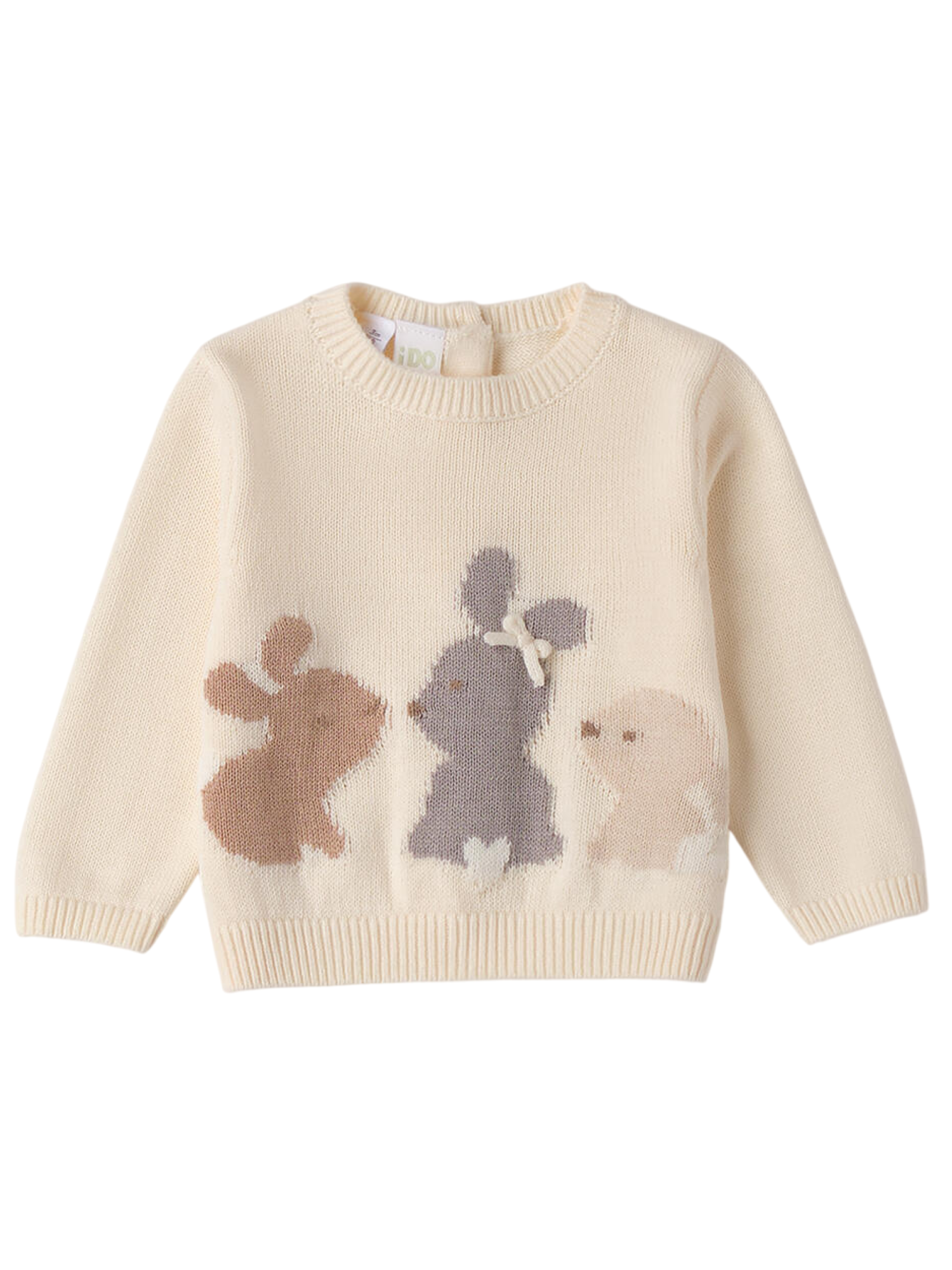 iDo maglia neonata con coniglietti panna 4F130 0115 iDO 