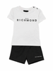 John Richmond completo neonato T-shirt e shorts bianco nero
