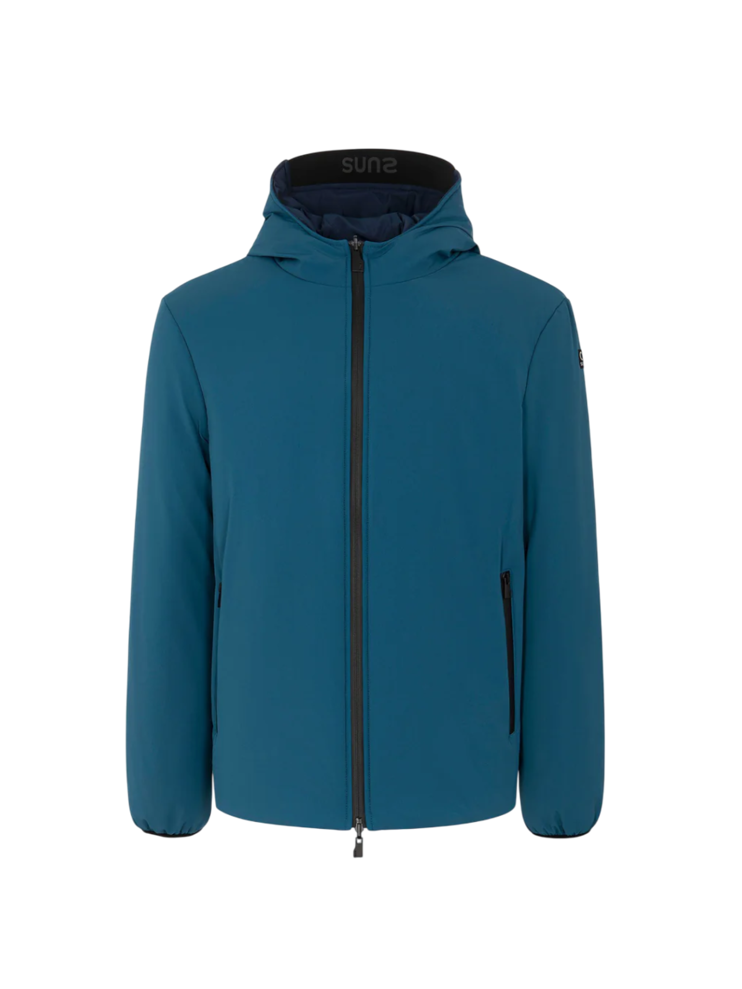 Suns giubbino imbottito reversibile con cappuccio petrolio blu GBS63021U PETROL-DARK BLUE SUNS 