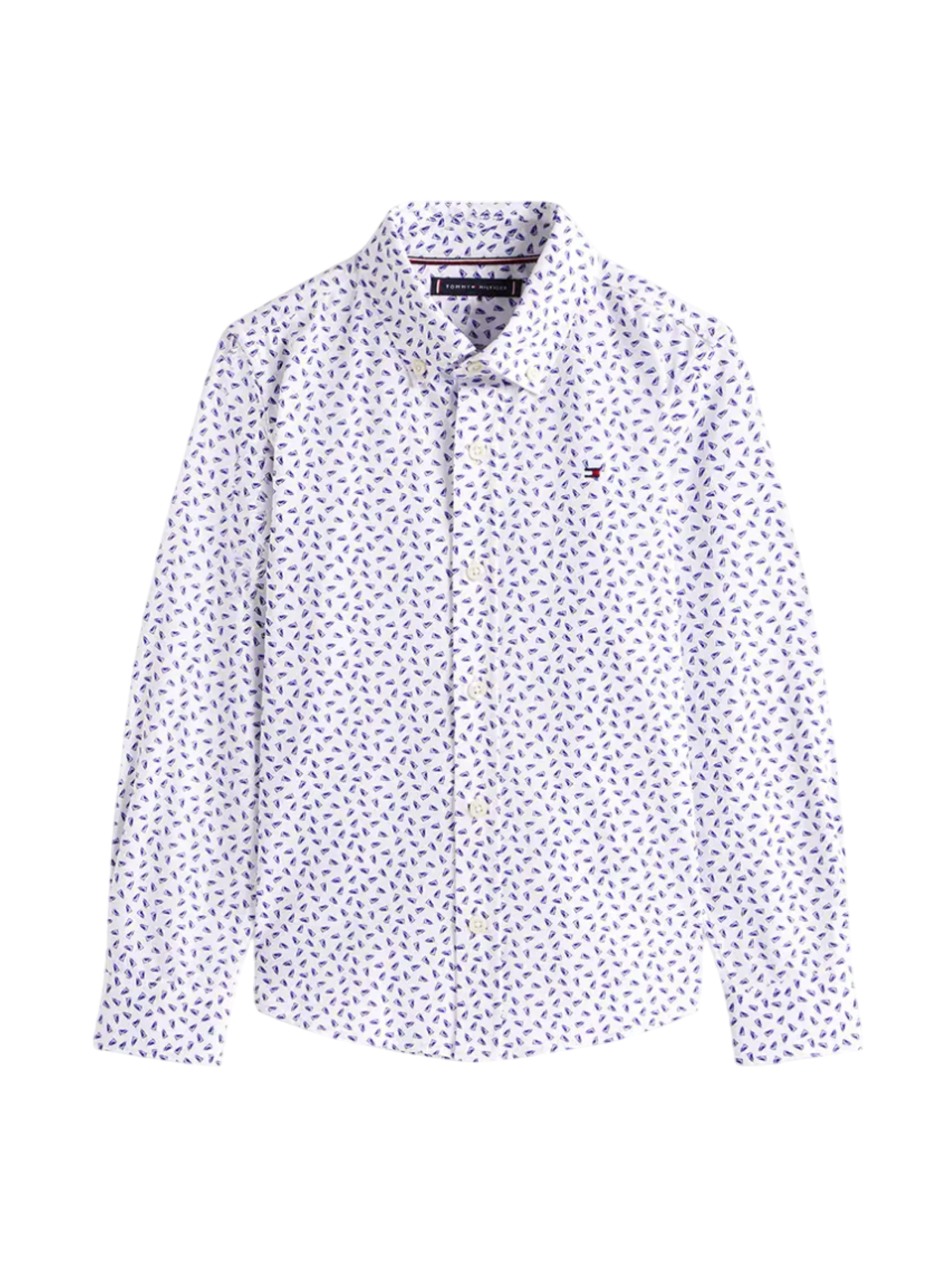 Tommy Hilfiger camicia bambino in fantasia bianco KB0KB09681 YBR Tommy Hilfiger 