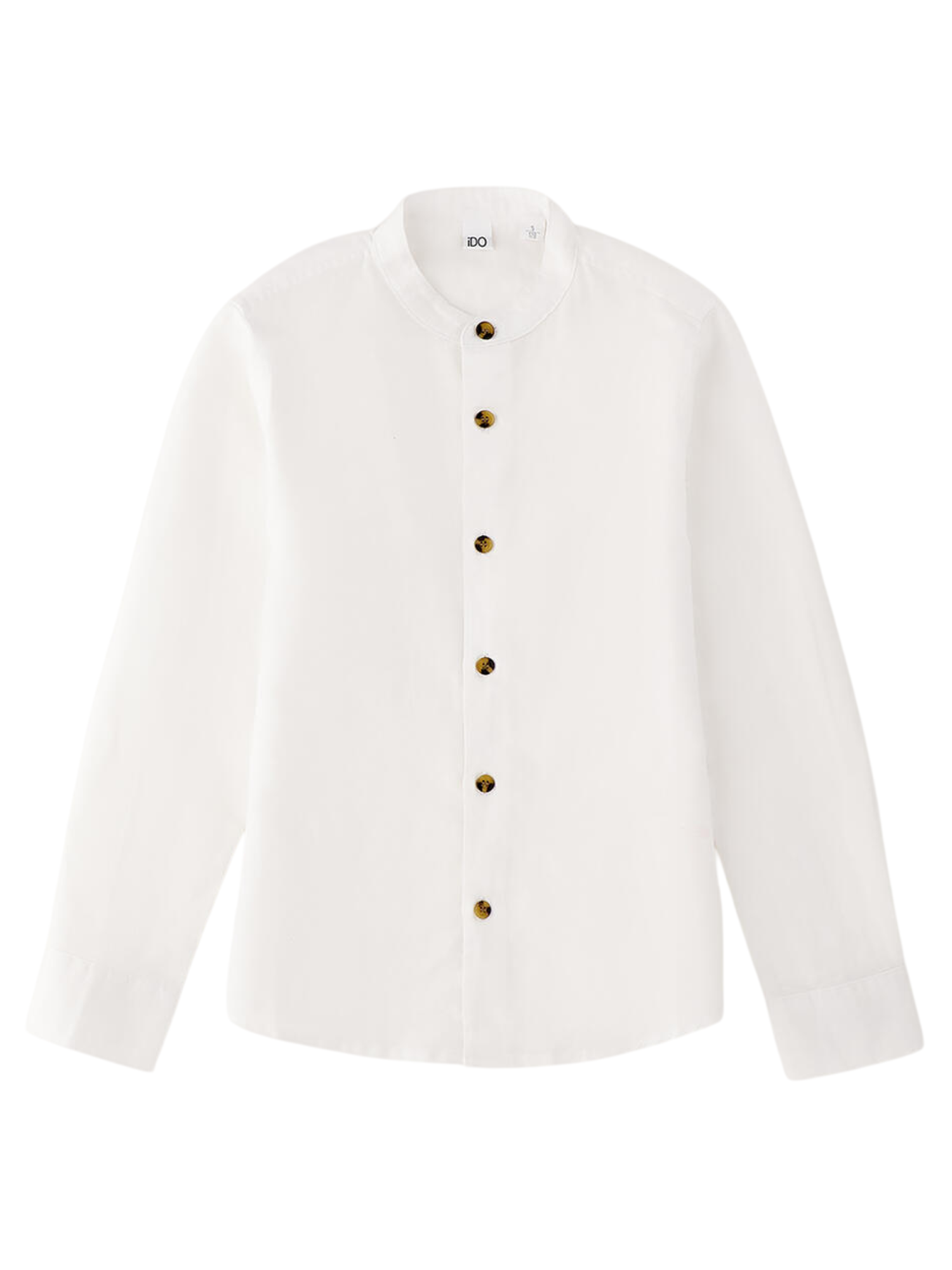 iDo camicia alla coreana misto lino bambino bianco 4G594 0113 iDO 