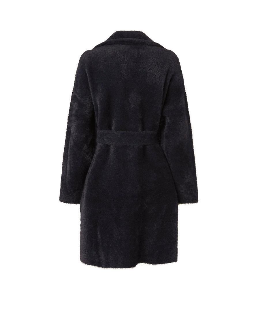 Pinko pelliccia ecologica lunga Zante  con cintura nero 105415-A0DI Z99 PINKO 