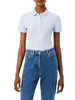 Lacoste polo donna manica corta in piquè lavanda