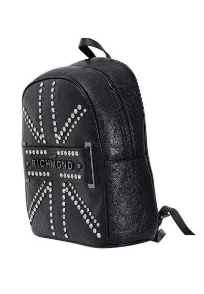 John Richmond zaino bambina Singoli in ecopelle con strass nero RGP26226ZA BLACK John RICHMOND 