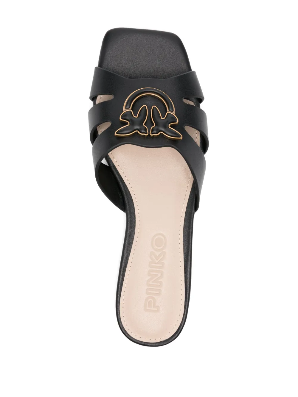 Pinko ciabatta Marli in pelle con logo nero SD0313P003 Z99 PINKO 
