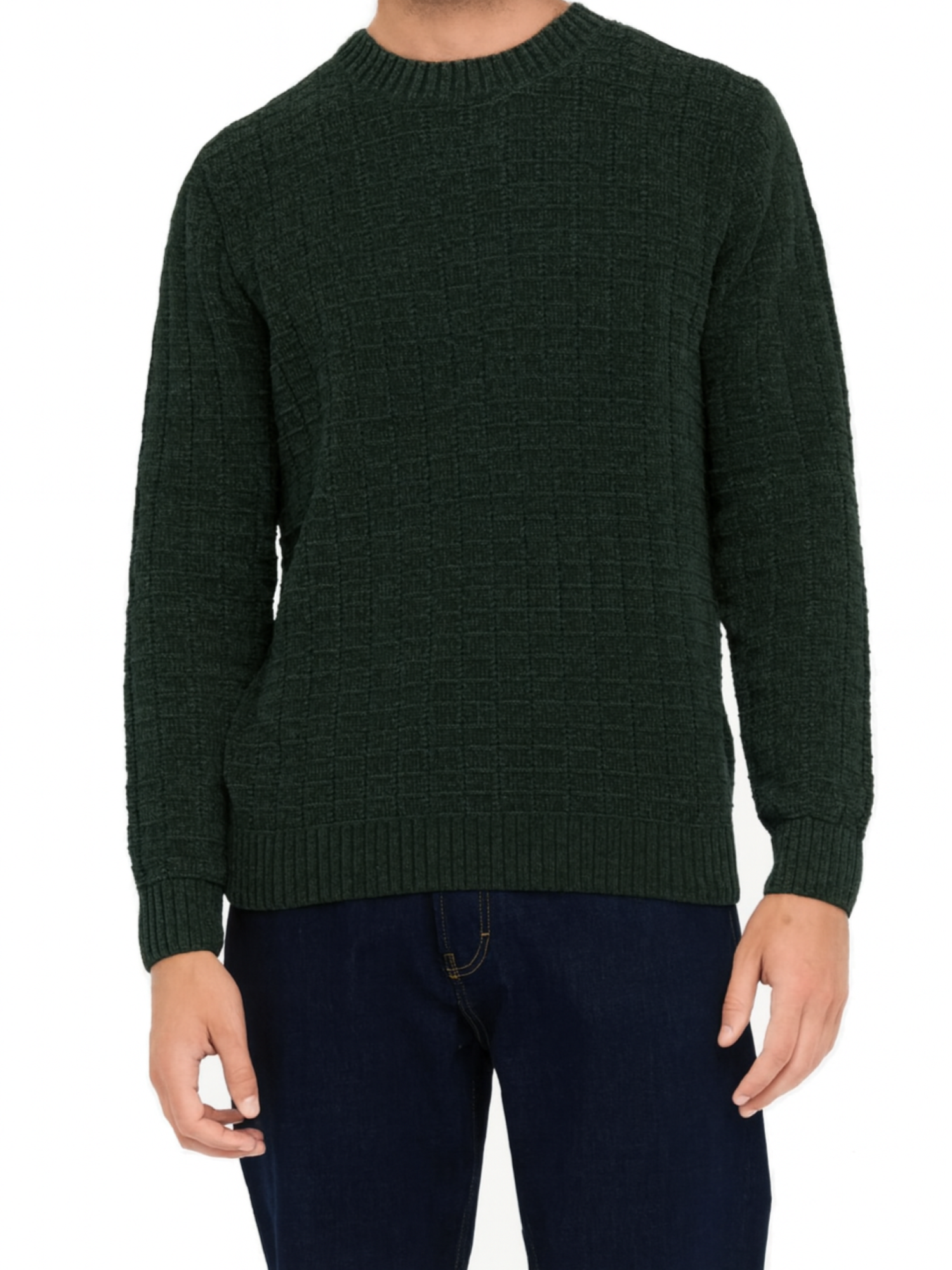 Liu Jo maglia uomo con trama check verde QF5117MA29P 90509 LIU JO 