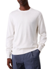 Calvin Klein maglia girocollo in cotone con logo panna