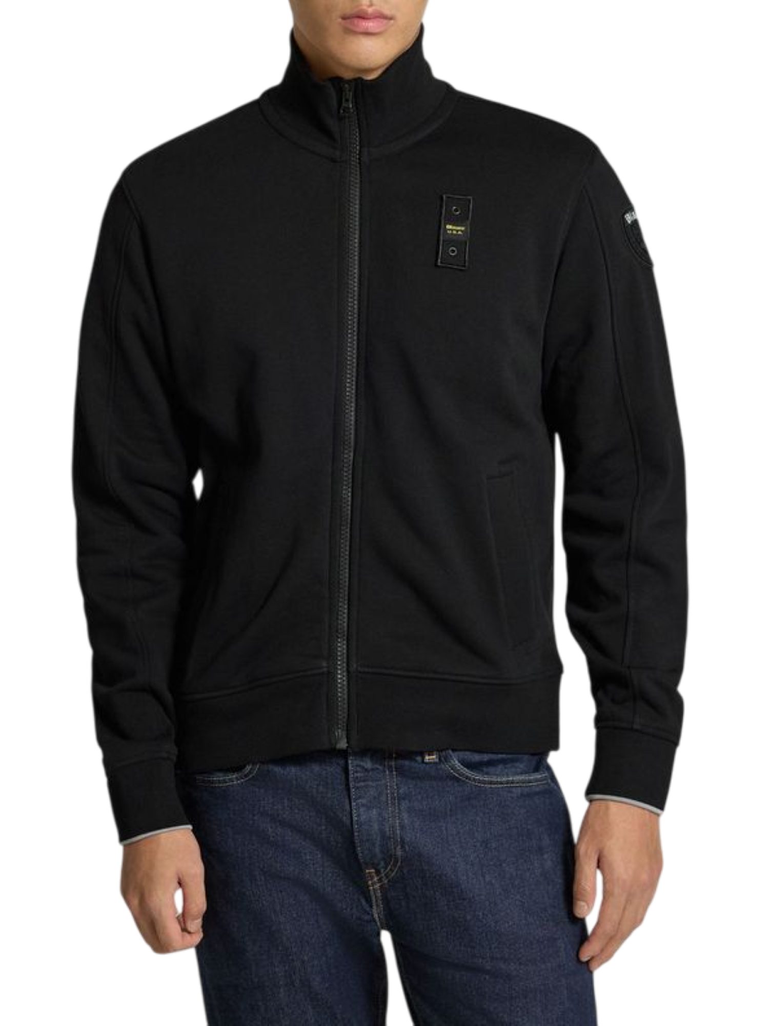 Blauer felpa con zip uomo City nero 25WBLUF01183-006948 999 BLAUER 