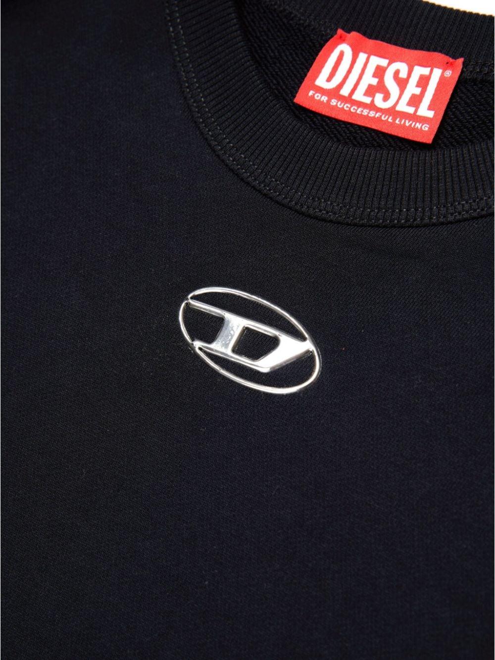 Diesel felpa girocollo con logo iconico nero J02024-KYAVF K900 DIESEL 