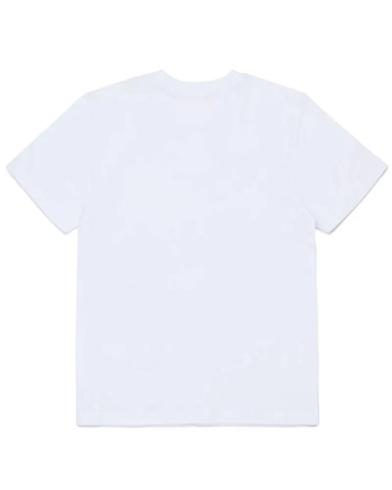Diesel T-shirt manica corta con patch logato bianco J02501-0GRAI K100 DIESEL 