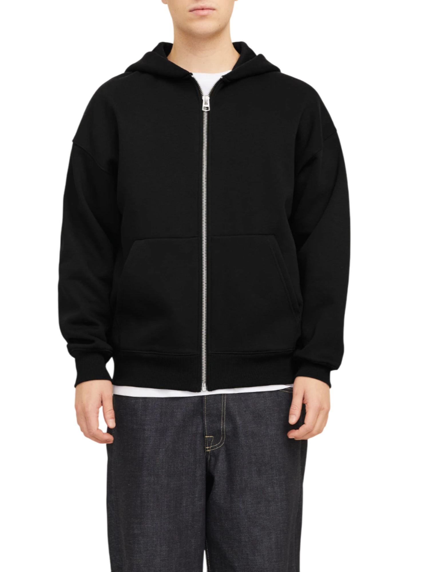 Jack&Jones felpa con cappuccio Urban nero 12268140 BLACK JACK&JONES 