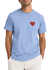 Vision of Super T-shirt uomo manica corta stampa Heart celeste