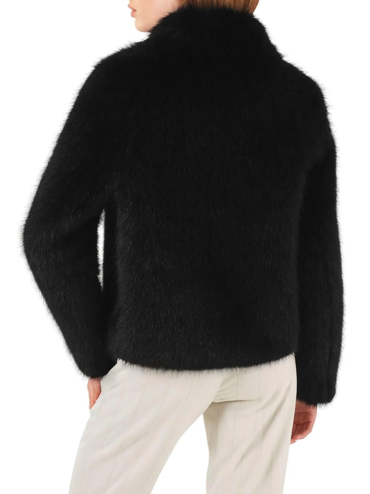 Yes Zee pelliccia ecologica donna nero G004-KO00 0801 YES-ZEE 