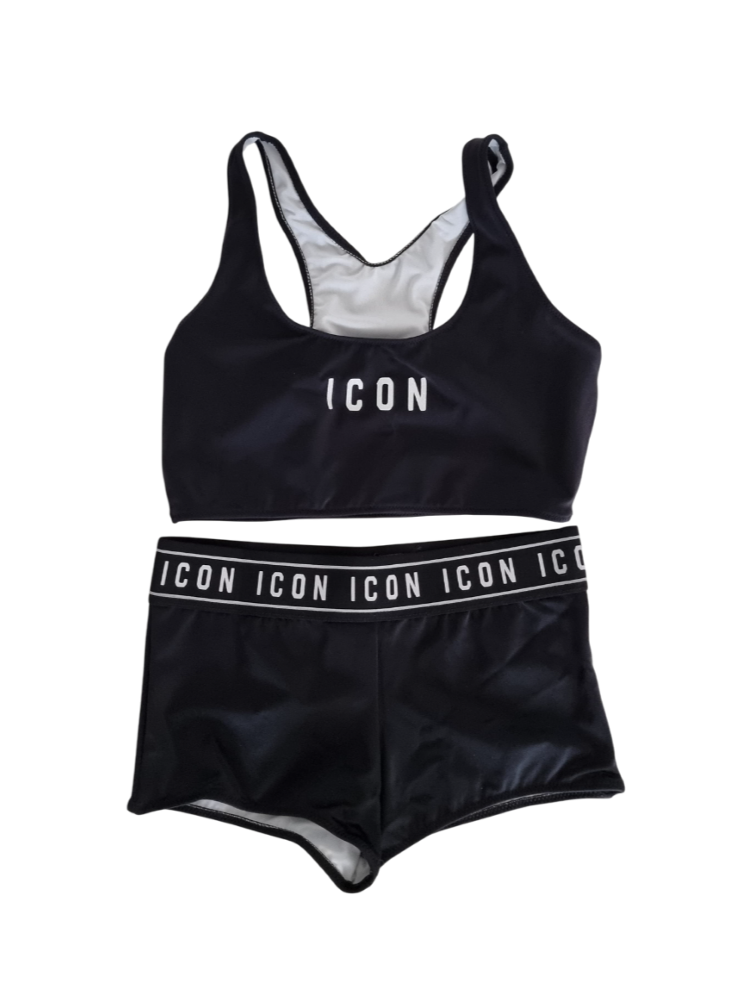 Icon bikini bambina top e culotte nero IGCS00685 9000 ICON 