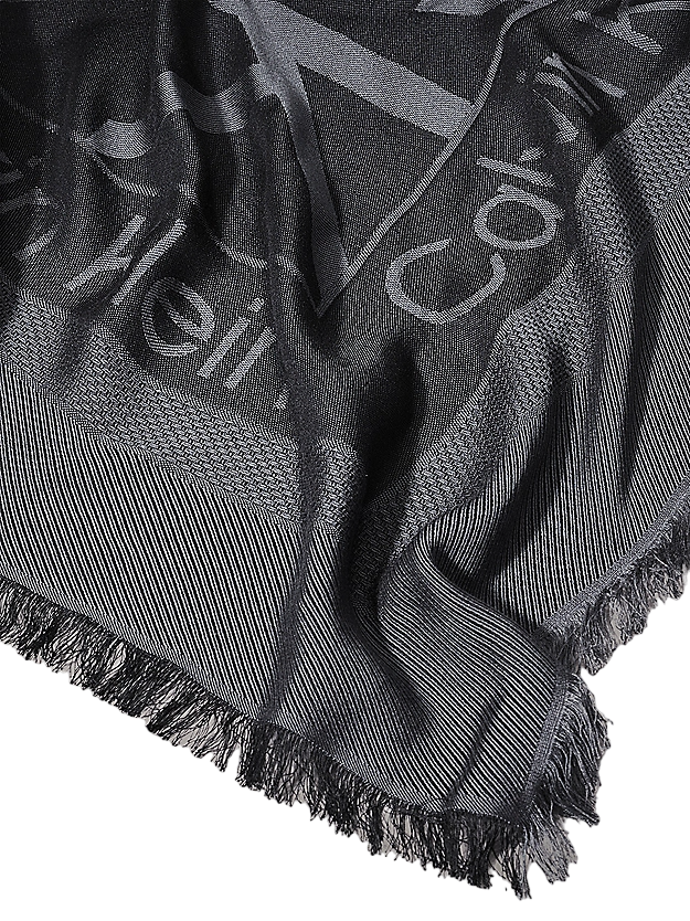 Calvin Klein sciarpa in modal con logo all over nero K60K612708 BEH Calvin Klein Accessori 
