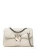 Pinko borsa Love Bag Puff Classic in pelle trapuntata bianco argento