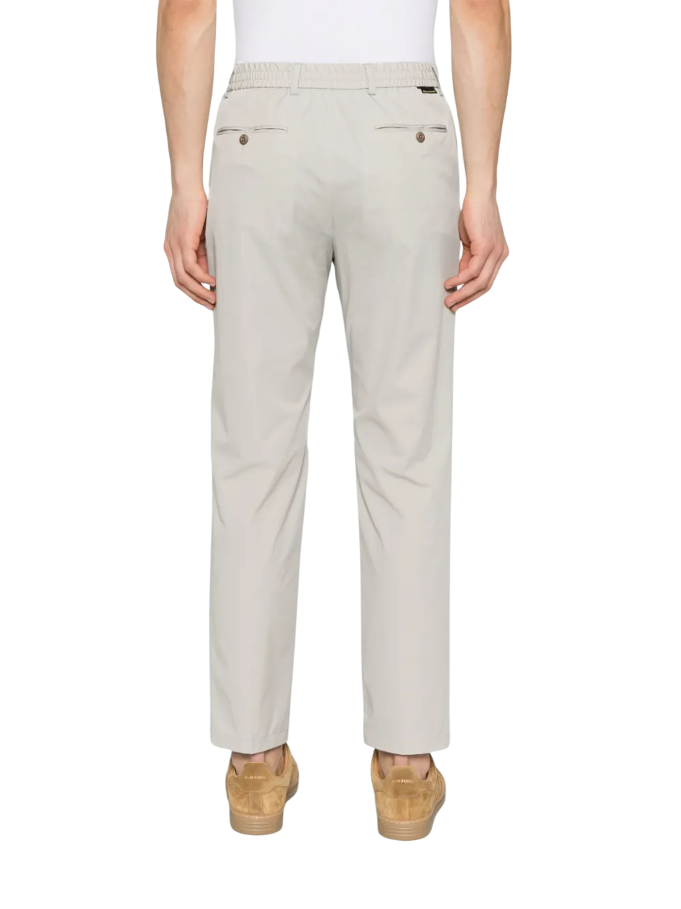 Manuel Ritz pantaloni slim fit in tessuto tecnico ecrù 3832P5004C-253271 23 MANUEL RITZ 