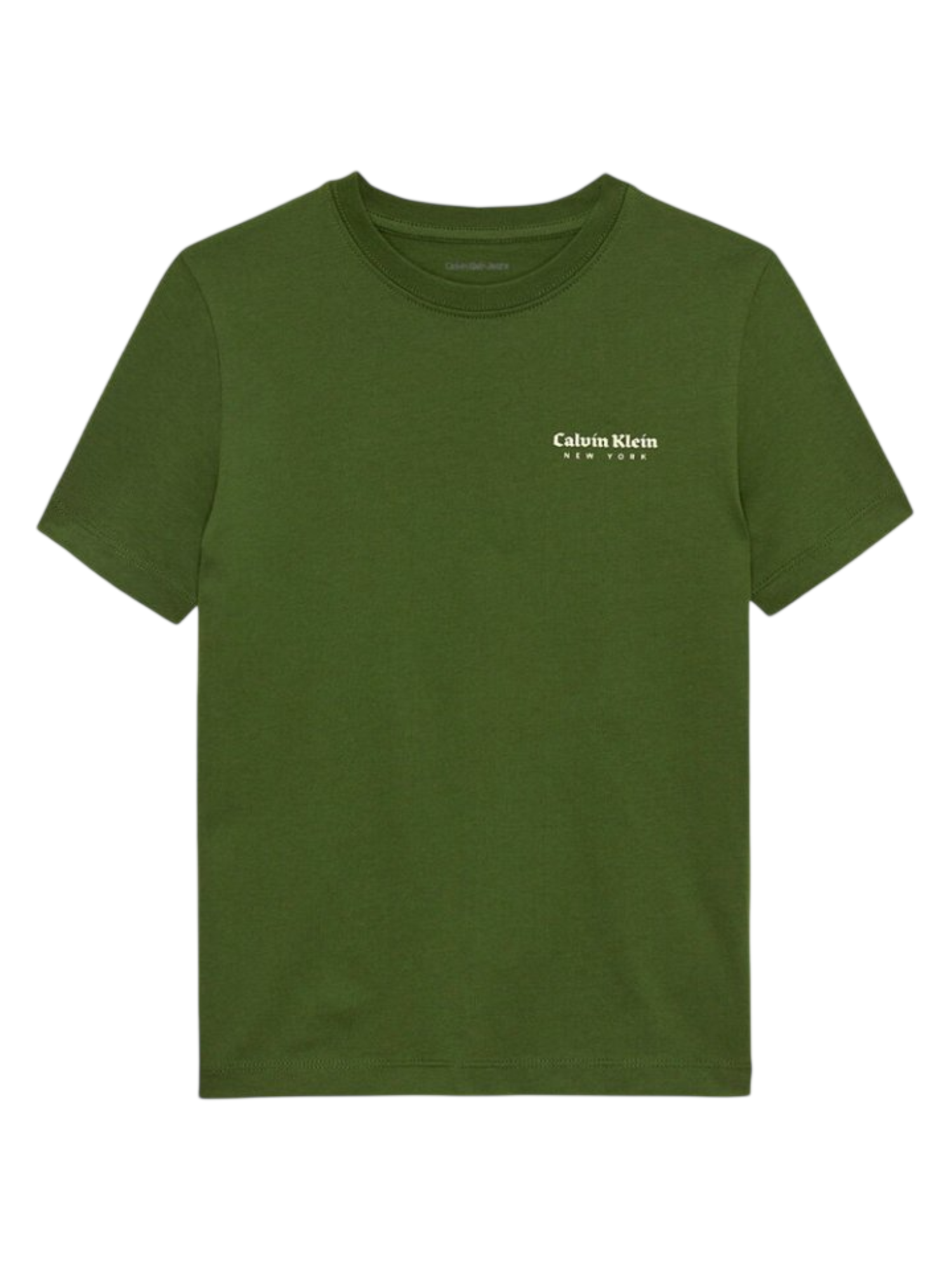 Calvin Klein Jeans T-shirt bambino con logo verde IB0IB02608 LTQ Calvin Klein Jeans 