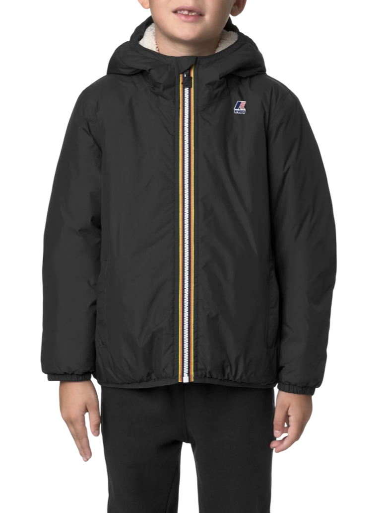 K-way piumino Le Vrai bambino con cappuccio nero K7142TW USY K-WAY 
