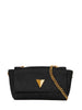 Vicolo borsa a tracolla Small Duo in ecopelle scamosciata nero