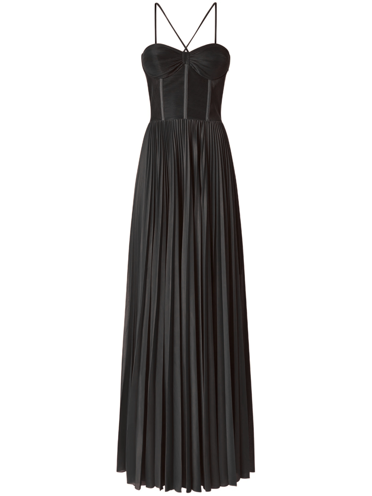 Pinko abito lungo Cicogna in jersey plissè nero 104994-A2DM Z99 PINKO 