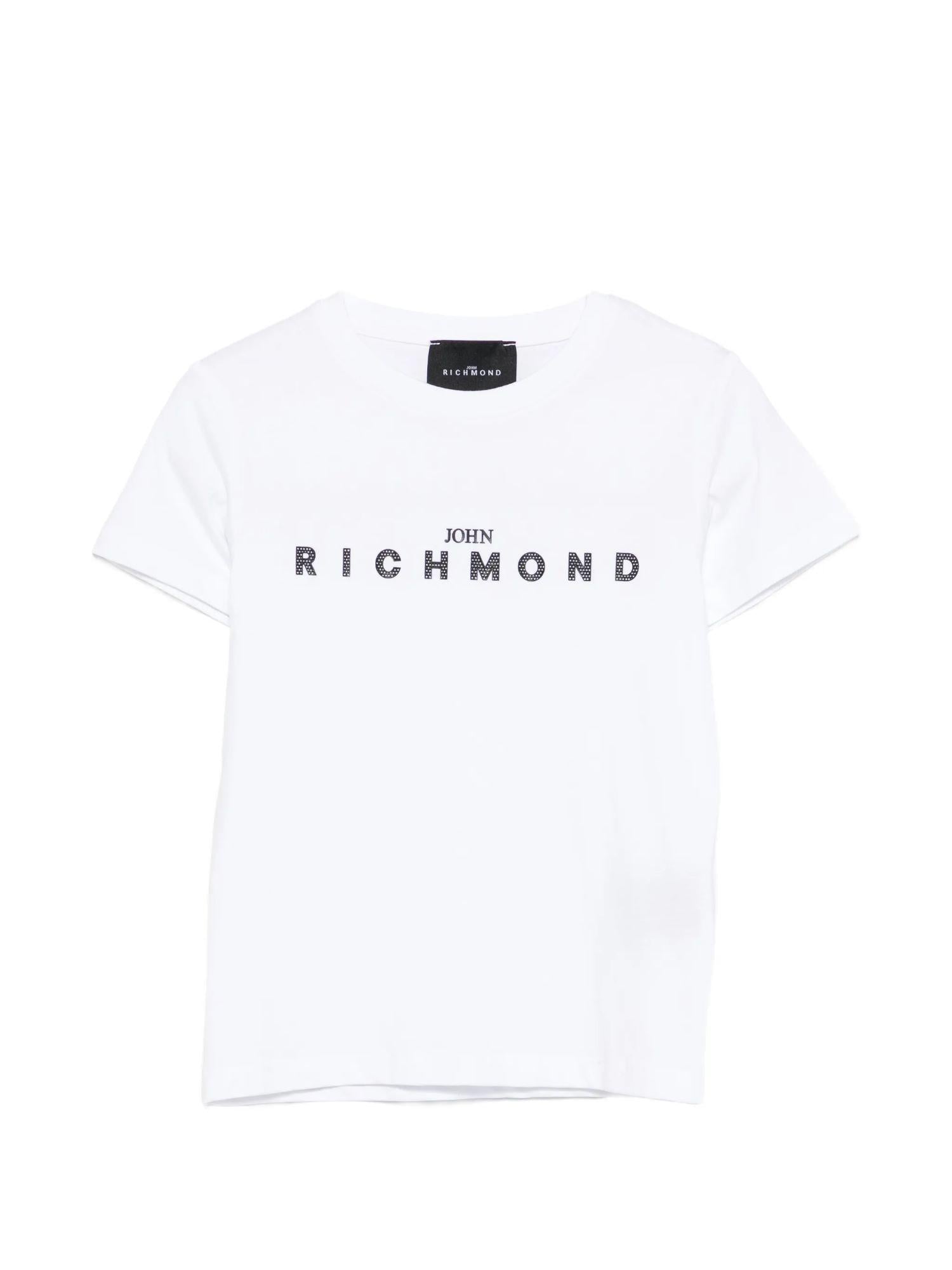 John Richmond T-shirt bambino manica corta con logo bianco RBP26008TS WHITE John RICHMOND 