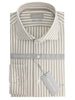 Michael Kors camicia uomo a righe slim fit bianco ecrù