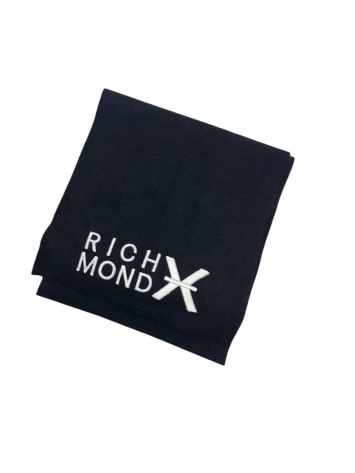 John Richmond sciarpa uomo con logo nero UMA25489SC BLACK John RICHMOND 