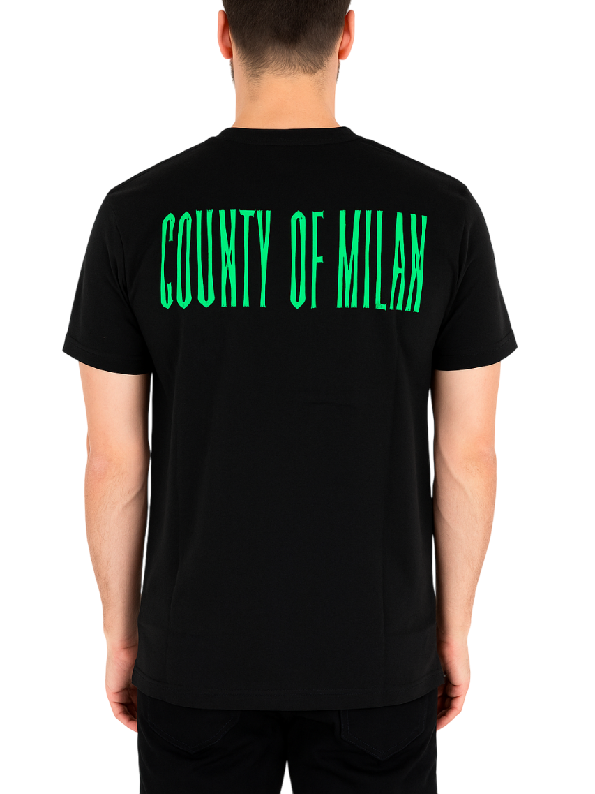 County of Milan T-shirt uomo manica corta nero CAMATH047 110 COUNTY OF MILAN 