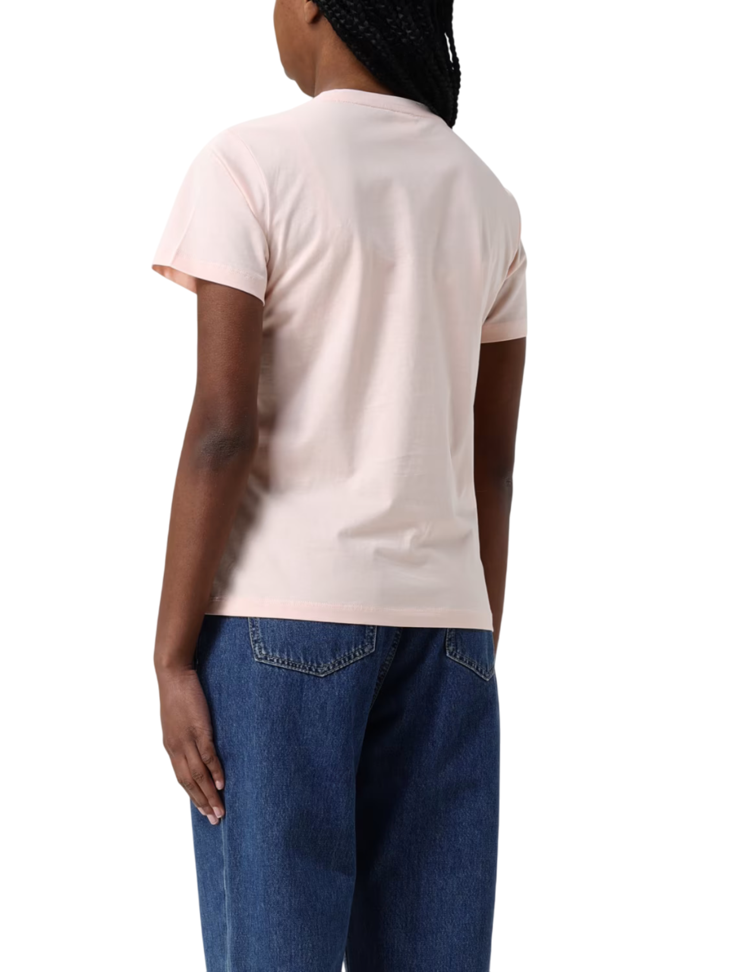 Pinko T-shirt manica corta Quentin con logo gioiello rosa 100535-A2G7 N38 PINKO 