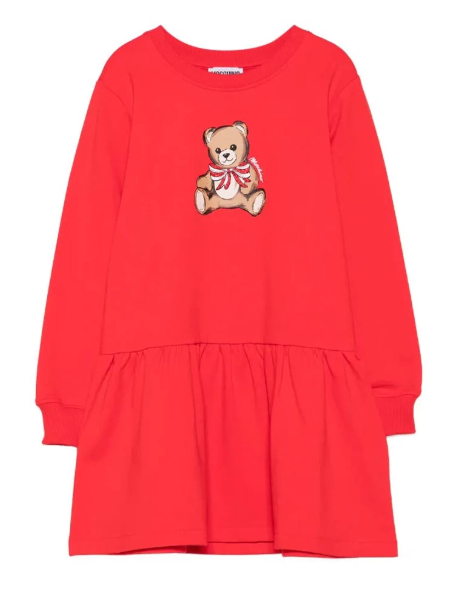 Moschino abito bambina in felpa rosso HDV0H7-LDA16 50109 MOSCHINO 